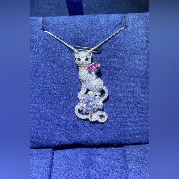 2 Carat Moissanite 925 Sterling Silver Necklace - Picture 2 of 6